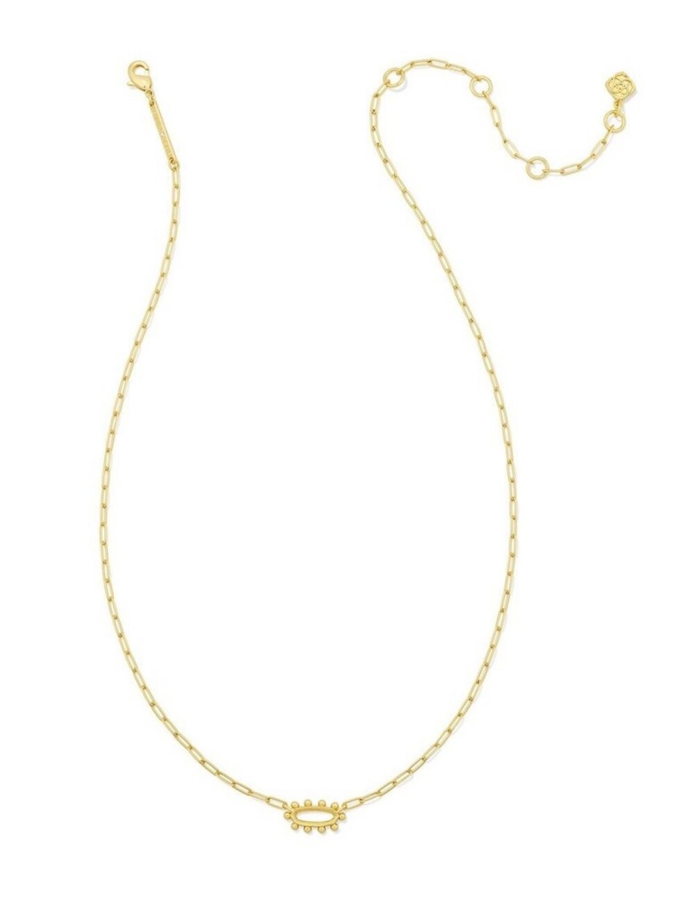 New!Kendra Scott Emma 14KGold Link Open Framed Pendant Necklace Y2K Cottagecore - Picture 5 of 5